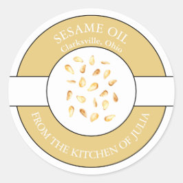 Sesamöl Runder Aufkleber
