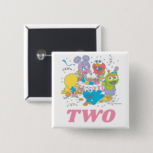 Sesamstraße | 2. Geburtstag des Kindes Button (Vorne & Hinten)