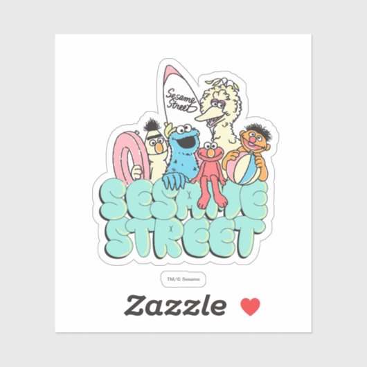 Sesamstraße 90er Jahre Vintag Surf Aufkleber (Blatt)