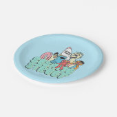 Sesamstraße 90er Jahre Vintag Surf Pappteller (Schrägansicht)