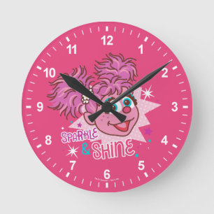 Sesamstraße   Abby Cadabby - Sparkle & Shine Runde Wanduhr