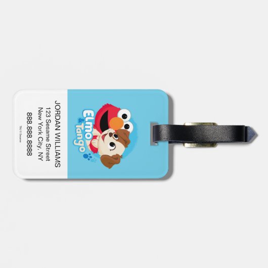 Sesamstraße | Abzeichen Elmo & Tango Gepäckanhänger (Rückseite horizontal)