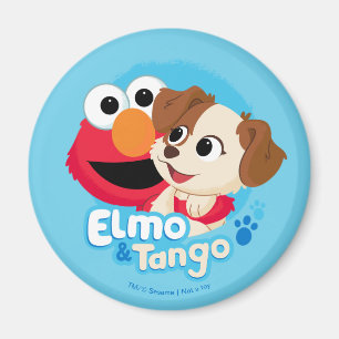 Sesamstraße Abzeichen Elmo & Tango Magnet