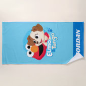 Sesamstraße | Abzeichen Elmo & Tango Strandtuch (Vorderseite)