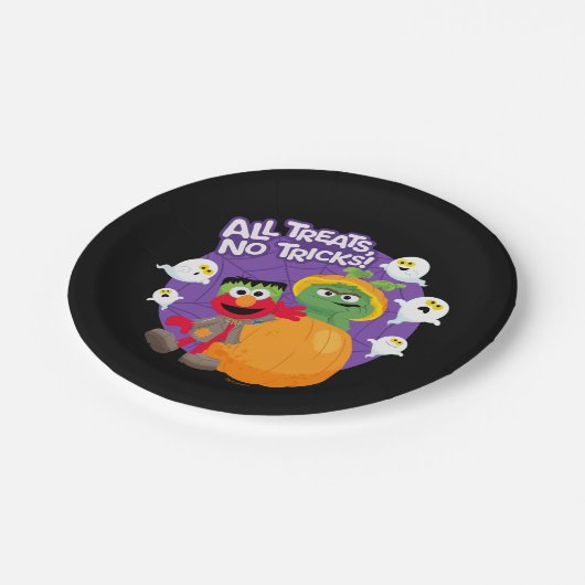 Sesamstraße | Alle Tricks keine Leckereien! Pappteller (Schrägansicht)