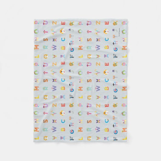 Sesamstraße | Alphabet - Buchstaben Fleecedecke (Vorderseite)
