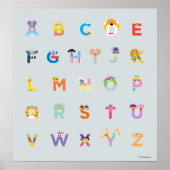 Sesamstraße | Alphabet - Buchstaben Poster (Vorne)