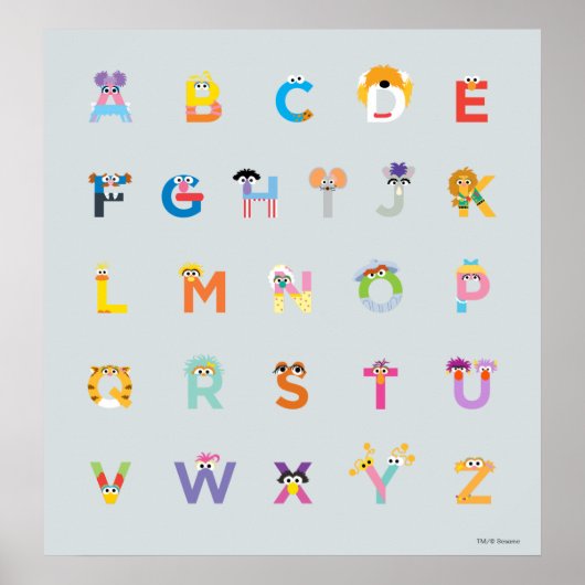 Sesamstraße | Alphabet - Buchstaben Poster (Vorne)