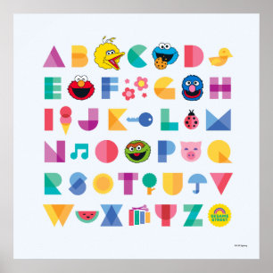 Sesamstraße Alphabet Poster