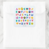 Sesamstraße Alphabet Quadratischer Aufkleber (Tasche)