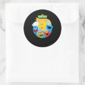 Sesamstraße Art Runder Aufkleber (Tasche)