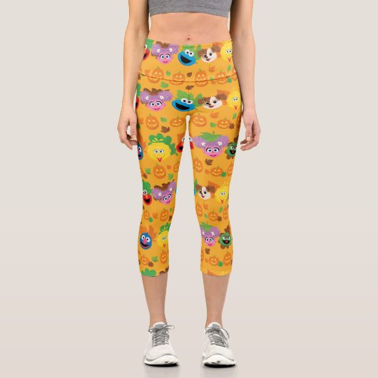 Sesamstraße Autumn Leaves Pattern Capri Leggings (Vorderseite)