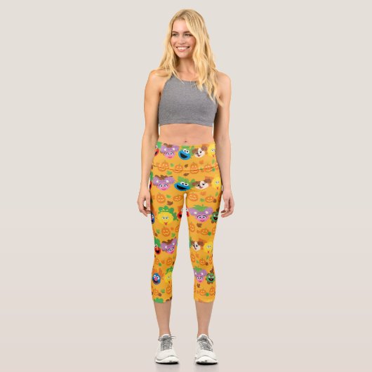 Sesamstraße Autumn Leaves Pattern Capri Leggings (Vorderseite)