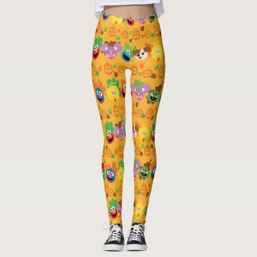 Sesamstraße Autumn Leaves Pattern Leggings (Vorderseite)