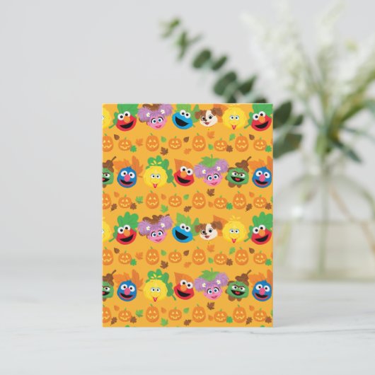Sesamstraße Autumn Leaves Pattern Postkarte (Stehend Vorderseite)