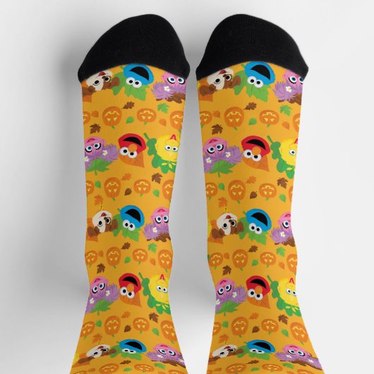 Sesamstraße Autumn Leaves Pattern Socken (Oben)