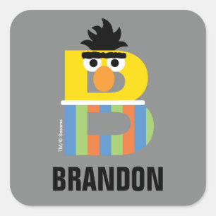 Sesamstraße B ist für Bert Quadratischer Aufkleber