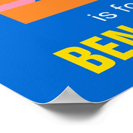 Sesamstraße | B ist für Big Bird Poster (Ecke)