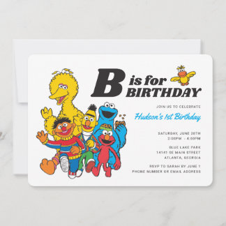 Sesamstraße | B ist für Birthday Boy Einladung