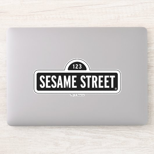 Sesamstraße | B&W-Logo Aufkleber (Computer)