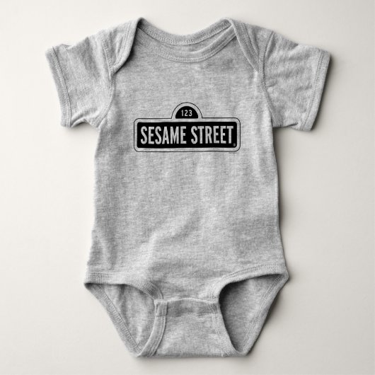 Sesamstraße | B&W-Logo Baby Strampler (Vorderseite)