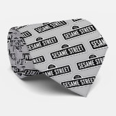 Sesamstraße | B&W-Logo Krawatte (Gerollt)