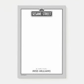 Sesamstraße | B&W-Logo | Name hinzufügen Post-it Klebezettel (Vorderseite)