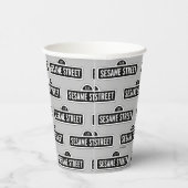 Sesamstraße | B&W-Logo Pappbecher (Rechts)