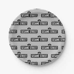 Sesamstraße   B&W-Logo Pappteller