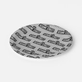 Sesamstraße | B&W-Logo Pappteller (Schrägansicht)