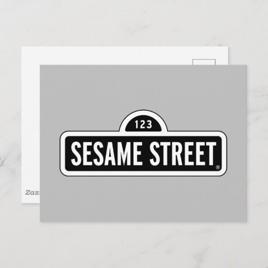 Sesamstraße | B&W-Logo Postkarte (Vorne/Hinten)