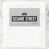 Sesamstraße | B&W-Logo Rechteckiger Aufkleber (Tasche)