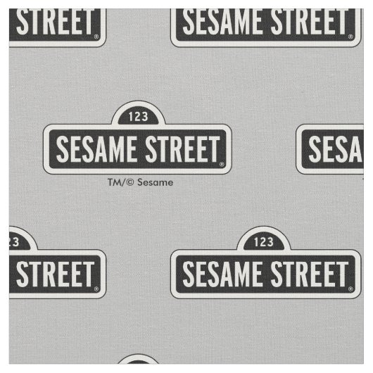 Sesamstraße | B&W-Logo Stoff (Nahaufnahme)