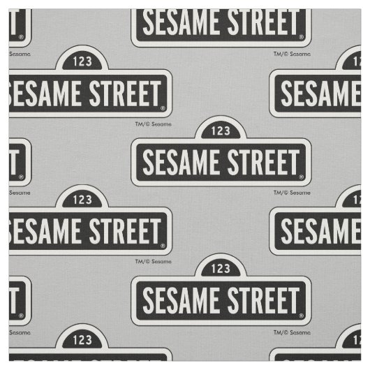 Sesamstraße | B&W-Logo Stoff (Muster)