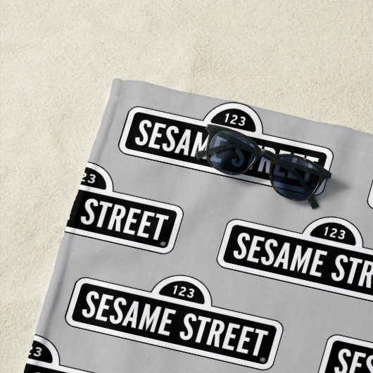 Sesamstraße | B&W-Logo Strandtuch (Beispiel)