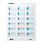 Sesamstraße | Baby Cookie Monster Adressaufkleber (Vorne)