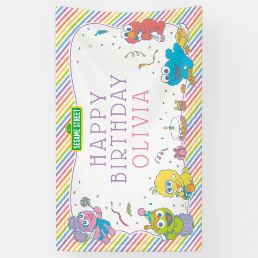 Sesamstraße | Baby's First Birthday Banner (Vertikal)