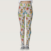 Sesamstraße Band Grau Muster Leggings (Vorderseite)