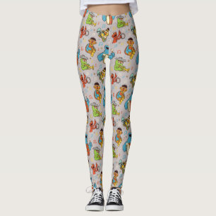 Sesamstraße Band Grau Muster Leggings