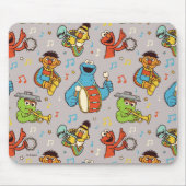 Sesamstraße Band Grau Muster Mousepad (Vorne)