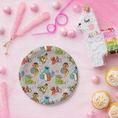 Sesamstraße Band Grau Muster Pappteller (Party)