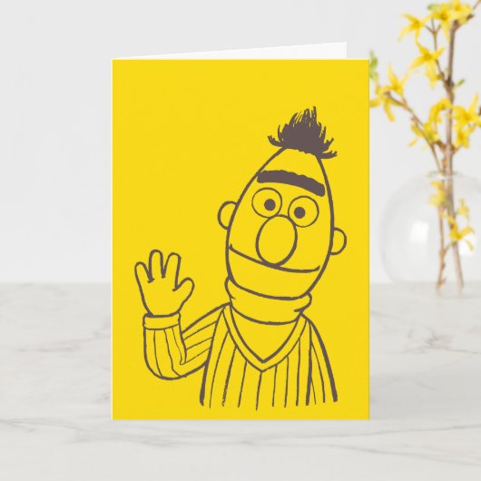 Sesamstraße | Bert Bright Karte (Gelbe Blume)