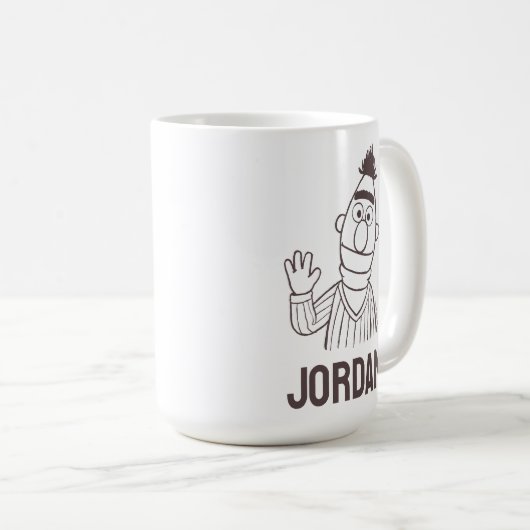 Sesamstraße | Bert Bright | Name hinzufügen Kaffeetasse (VorderseiteRechts)