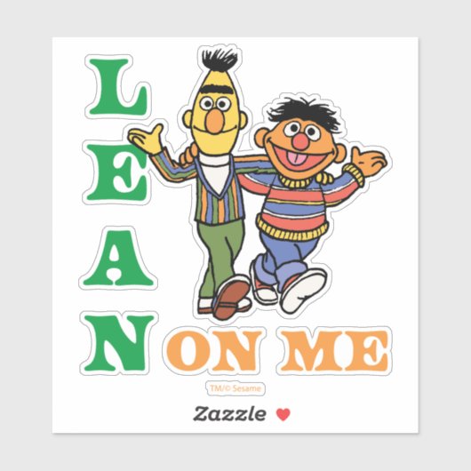 Sesamstraße | Bert & Ernie Lean über mich Aufkleber (Blatt)
