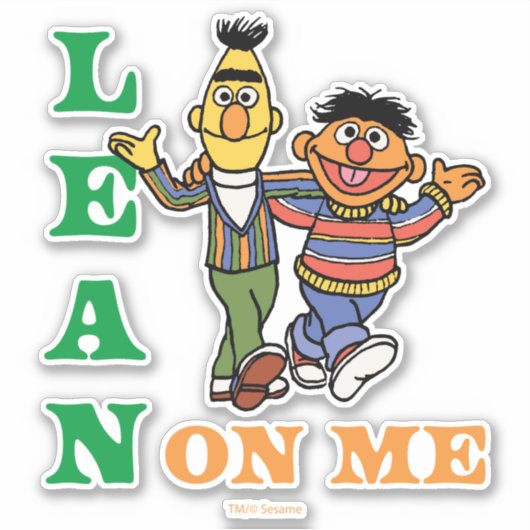 Sesamstraße | Bert & Ernie Lean über mich Aufkleber (Vorderseite)