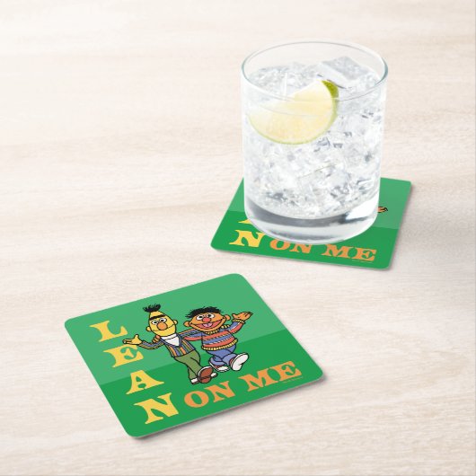 Sesamstraße | Bert & Ernie Lean über mich Rechteckiger Pappuntersetzer (Vor Ort)