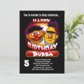 Sesamstraße | Bert & Ernie Themed Birthday - TM/ Einladung (Stehend Vorderseite)