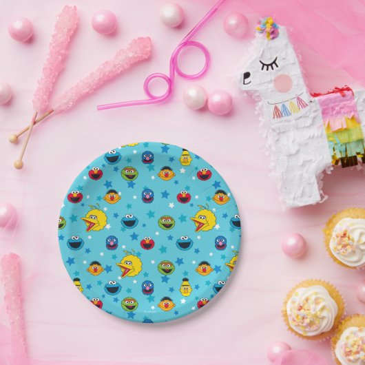 Sesamstraße | Best Friends Star Pattern Pappteller (Party)