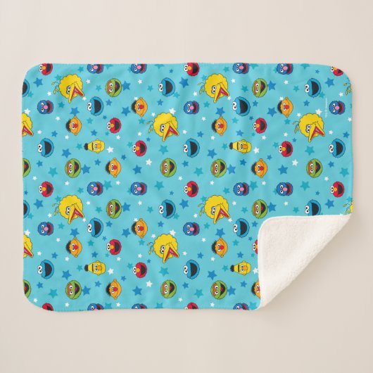 Sesamstraße | Best Friends Star Pattern Sherpadecke (Vorderseite (Horizontal))