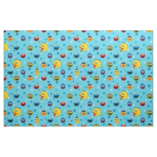 Sesamstraße | Best Friends Star Pattern Stoff (Fat Quarter (45,7 x 55,9 cm))
